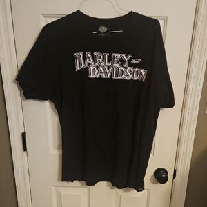 Harley-Davidson Black Tee with White Script Logo